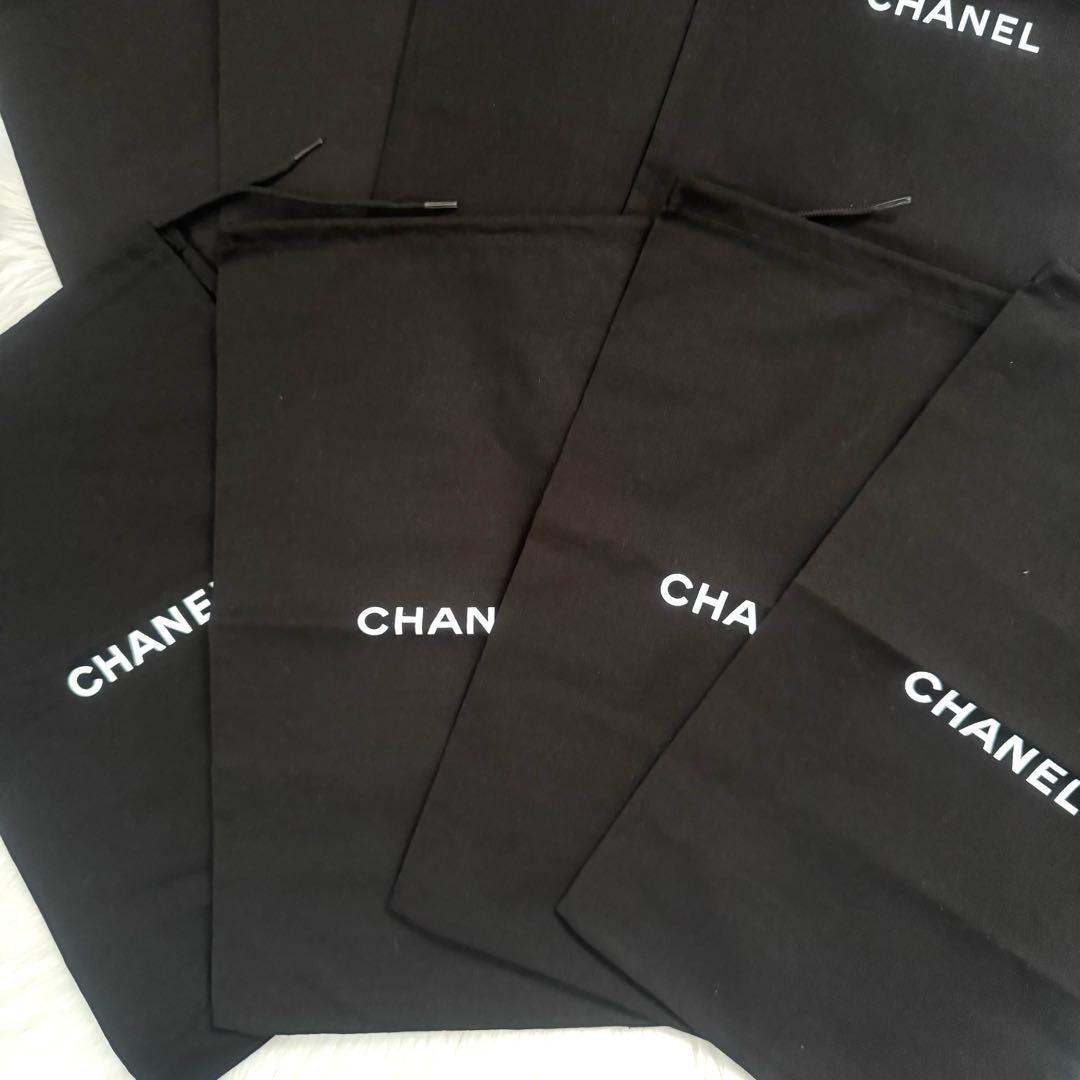CHANEL / シャネル 巾着 黒い布製保存袋 8枚セット