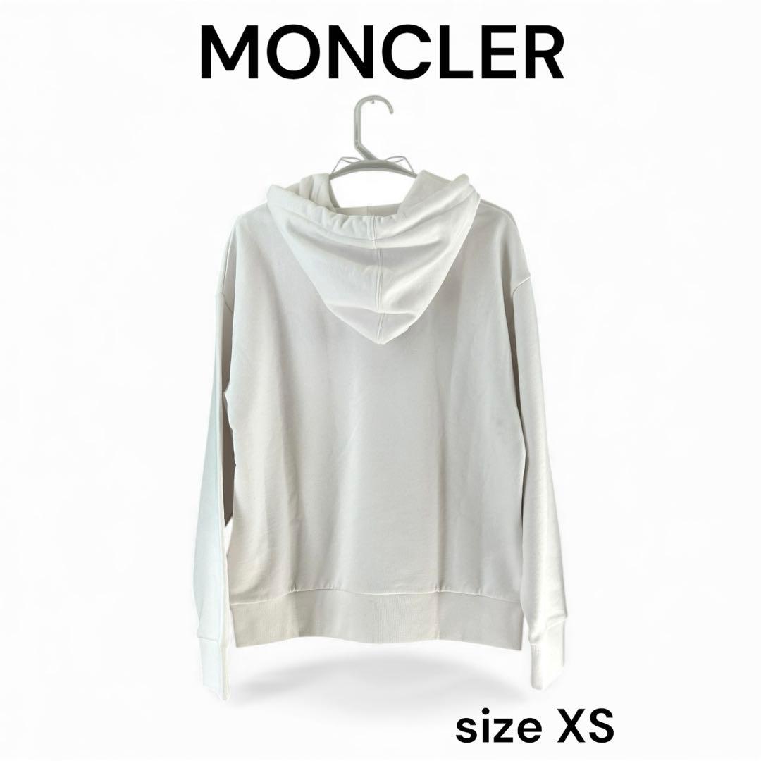 MONCLER ロゴ パーカー 白 XS 新品未使用 タグありモンクレール