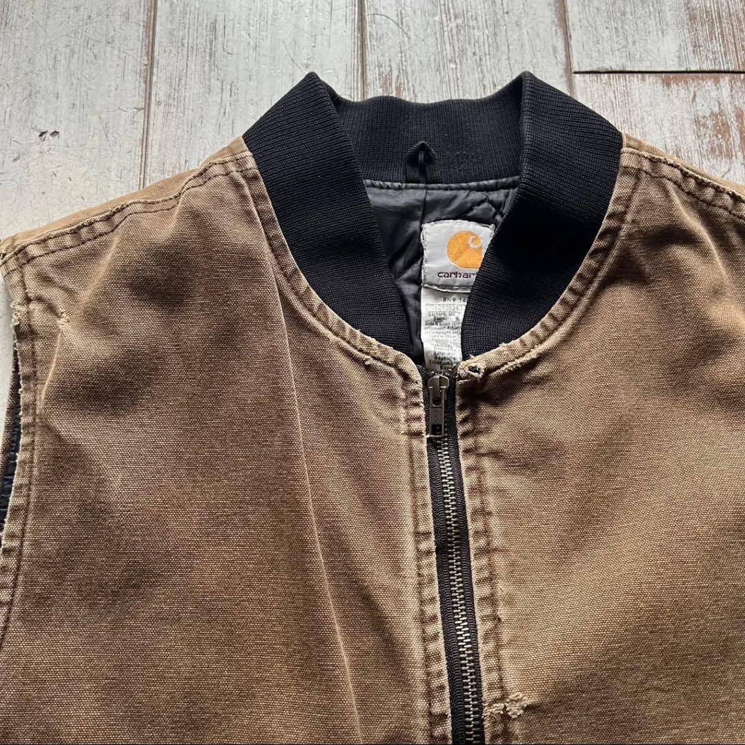 く*い様 -carhartt- fade brown duck vest
