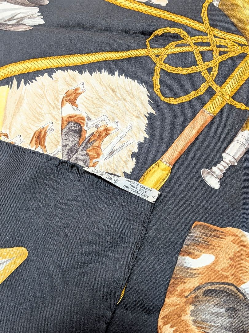 エルメス カレ90 LE LAISSER COURRE 猟犬 大判スカーフ