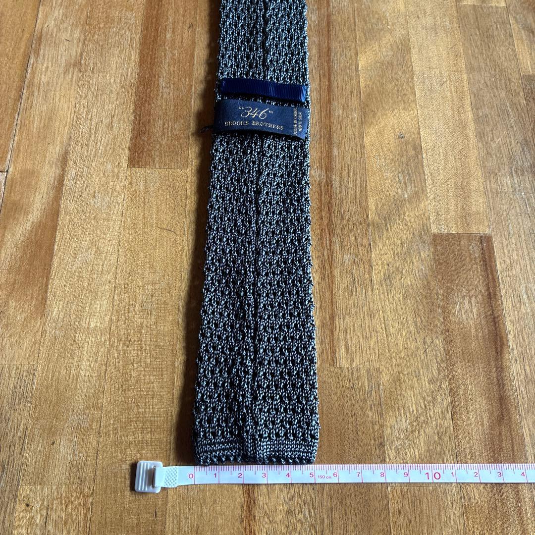 【未使用】BROOKS BROTHERS 346 ニットタイ グレー系