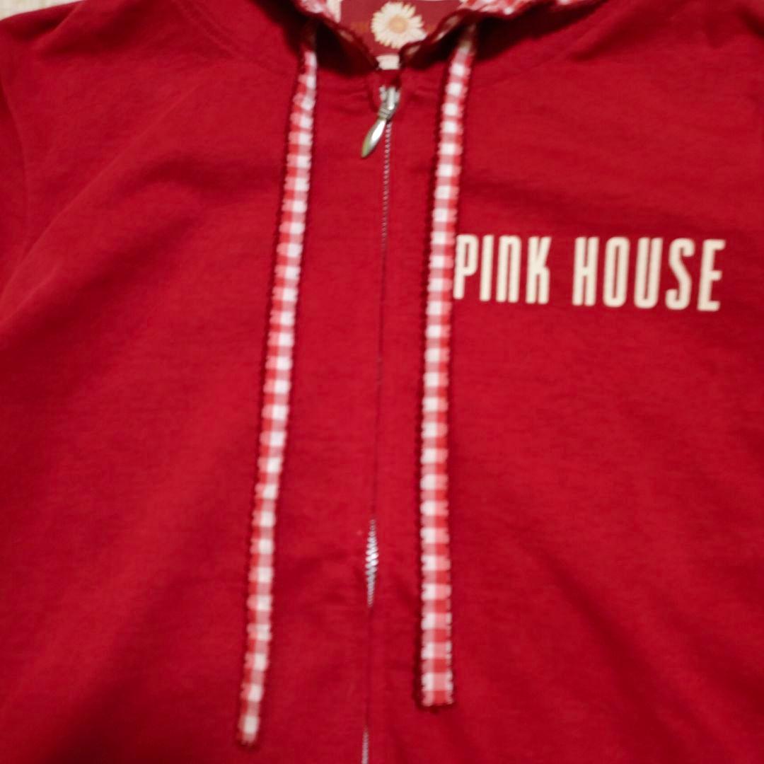 【美品】PINK HOUSE ピンクハウス 24年 ギンガムチェック使いパーカー