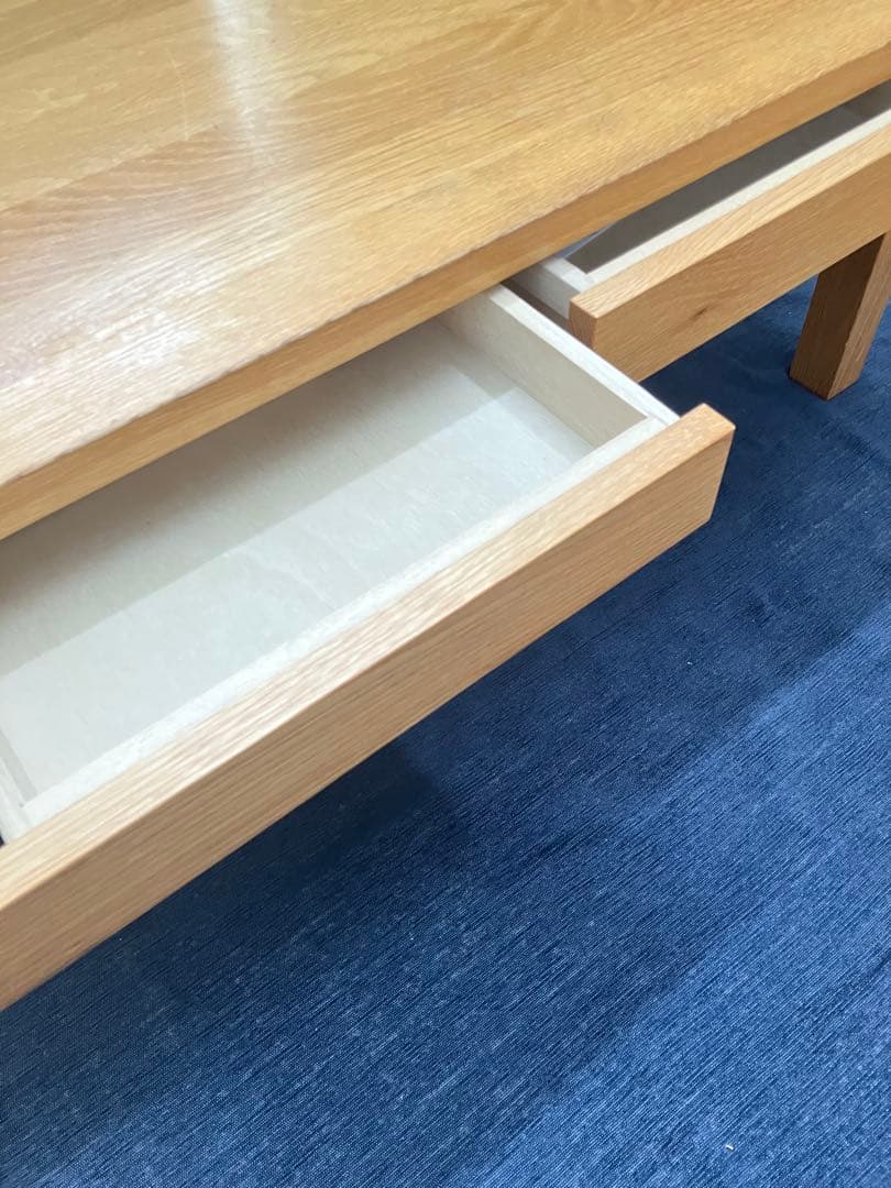 ★格安★ 無印良品　MUJI オーク材 ローテーブル（引き出し付）