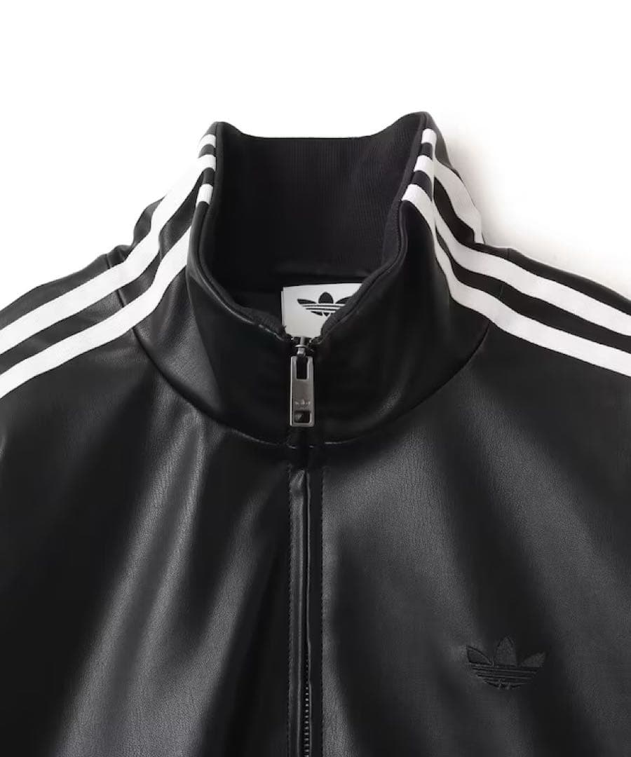 新品2XL】窪塚洋介 アディダス フェイクレザージャケットトップ プレザー3S黒
