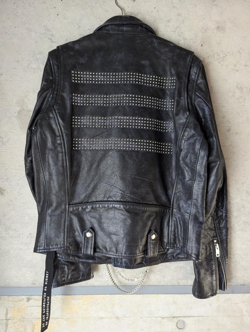 未使用 ＤＩＥＳＥＬ　レザー　ライダース　ジャケット　スタッズ　ディーゼル