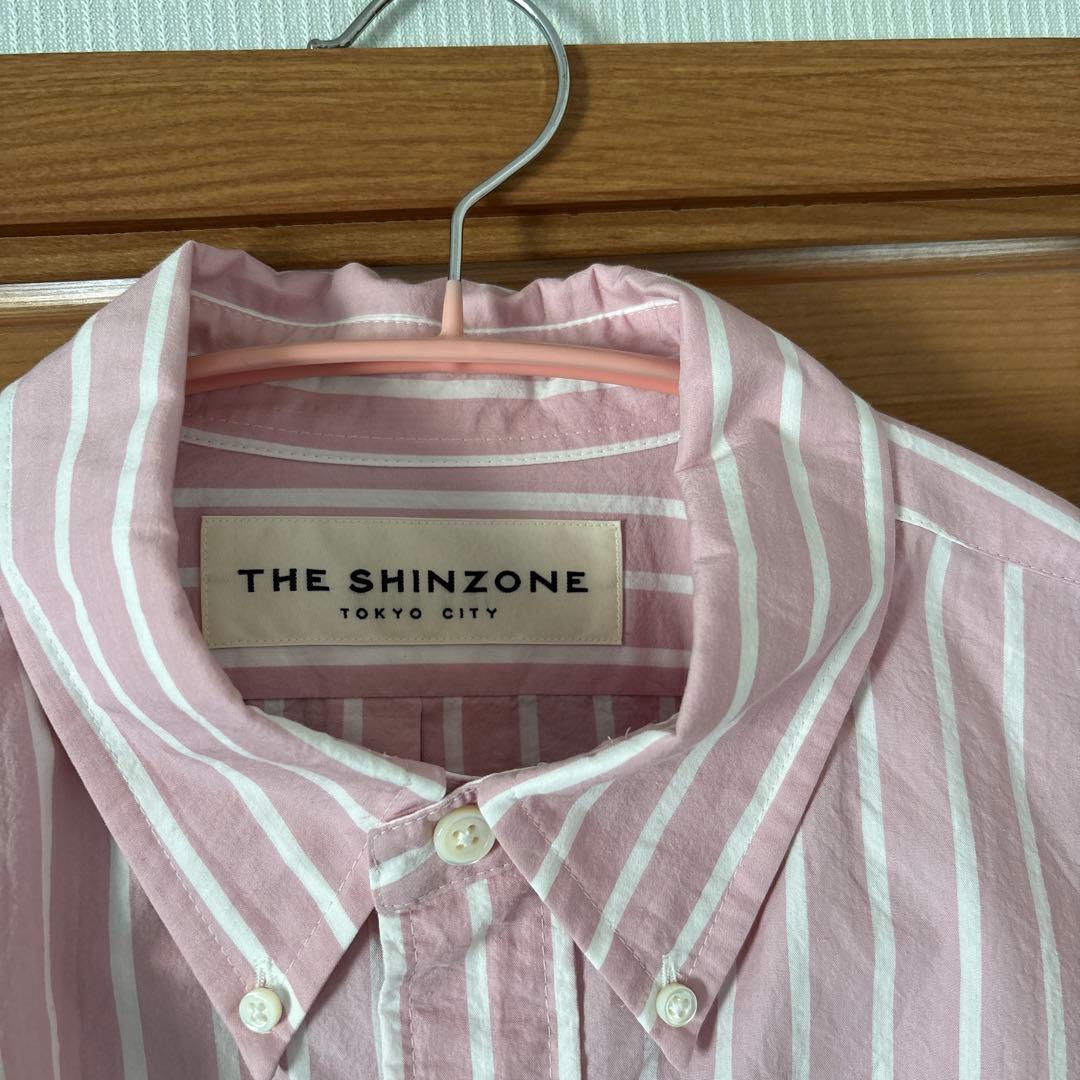 THE SHINZONE ストライプシャツ ピンク