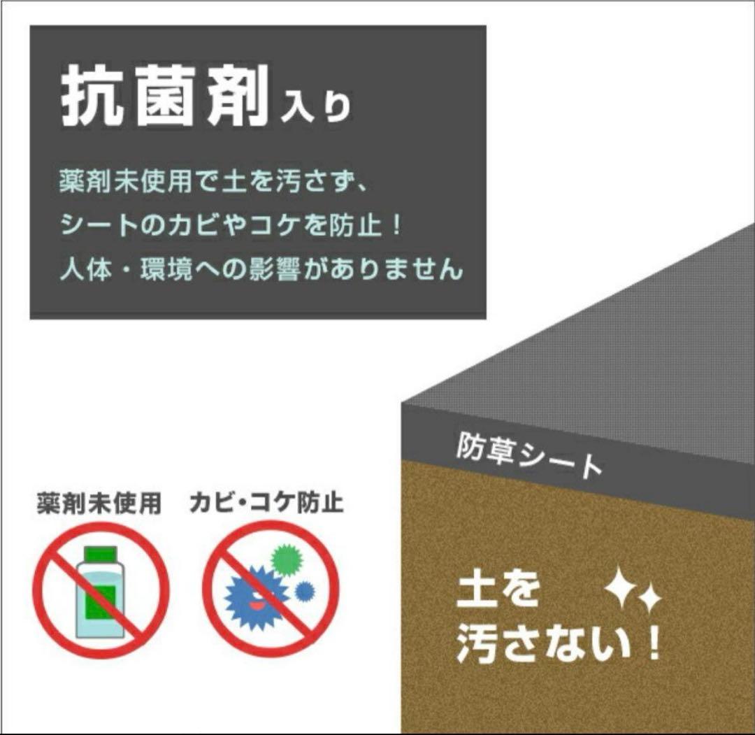 防草シート 高密度・抗菌剤入り1.0m×225m (耐久性4〜6年) 75m×3