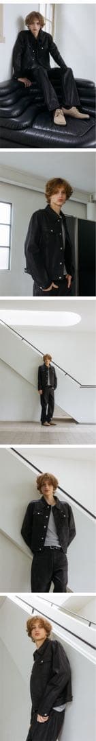 ジャケット・アウター coating denim jacket black Size-01