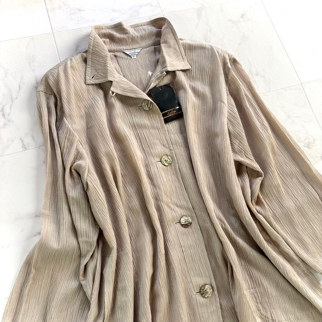 【新品未使用】大きいサイズ♡レリアン　１３＋　ロングワンピース　楊柳　ベージュ