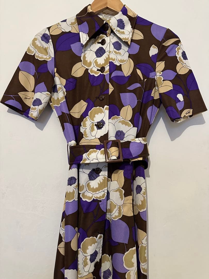 f*o様 HANAE MORI　森英恵　ヴィンテージ　花柄　半袖ワンピース　１１