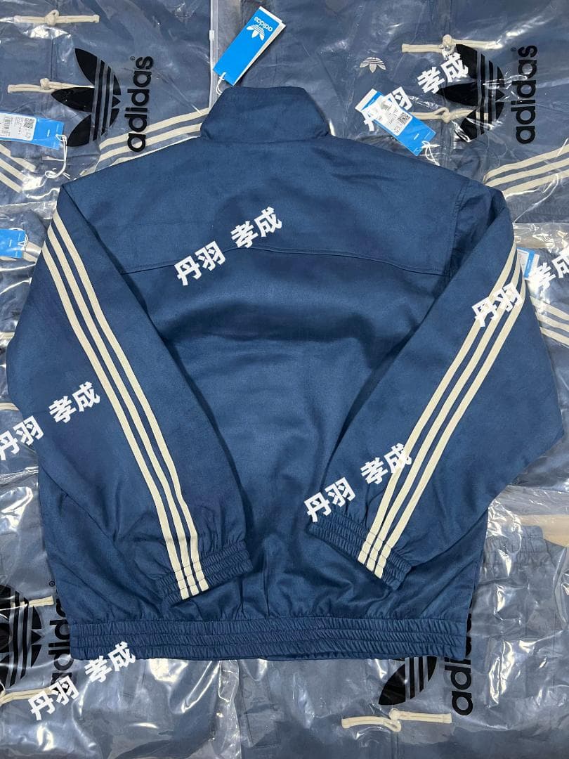 adidas ネイビー ストライプジャケット M