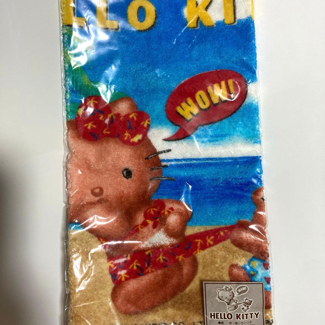 ハローキティ 日焼けキティ　海が好きハンドタオル