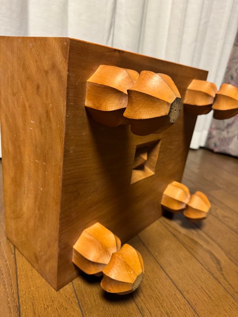 将棋盤　足付き　へそ付き　天童