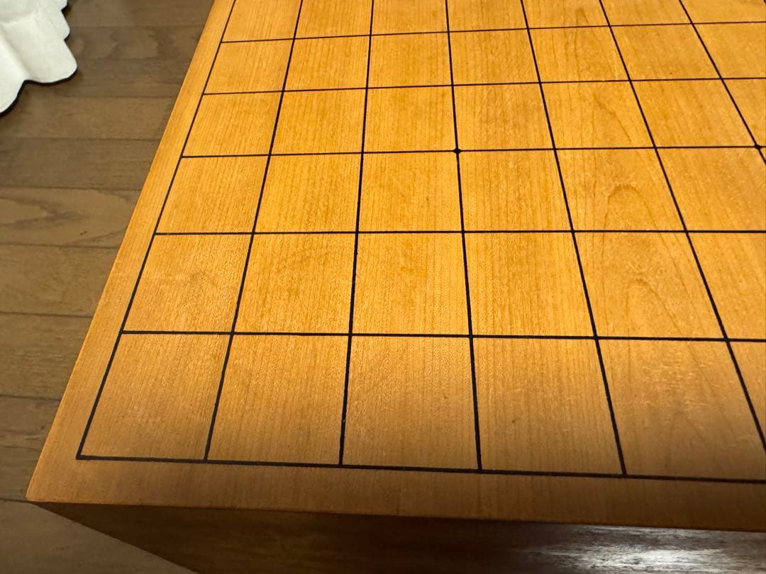 将棋盤　足付き　へそ付き　天童