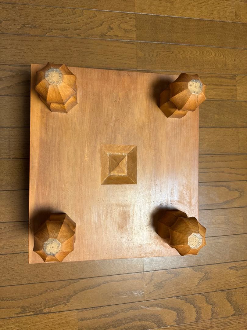 将棋盤　足付き　へそ付き　天童