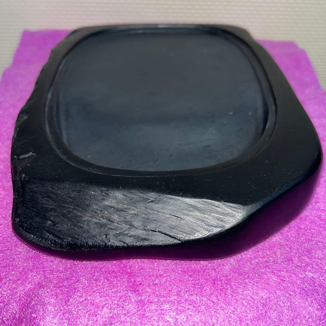 ⭕️土佐硯　石蓋付き天然硯　三原硯製作所　蓋が荒々しい　大型硯　大作用