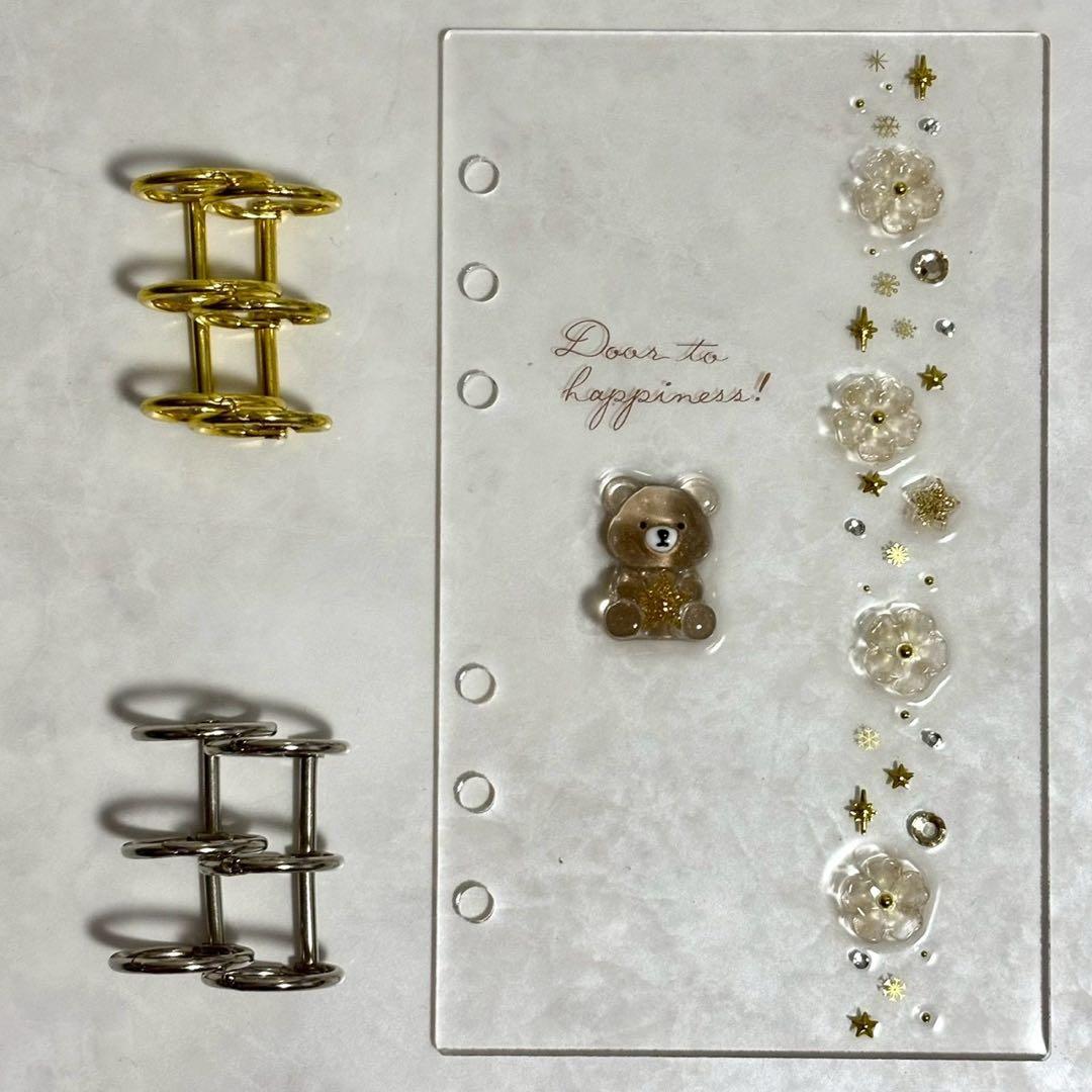 ✨かほ ✨ A6 アクリルレジンバインダー　リング付き×2セット