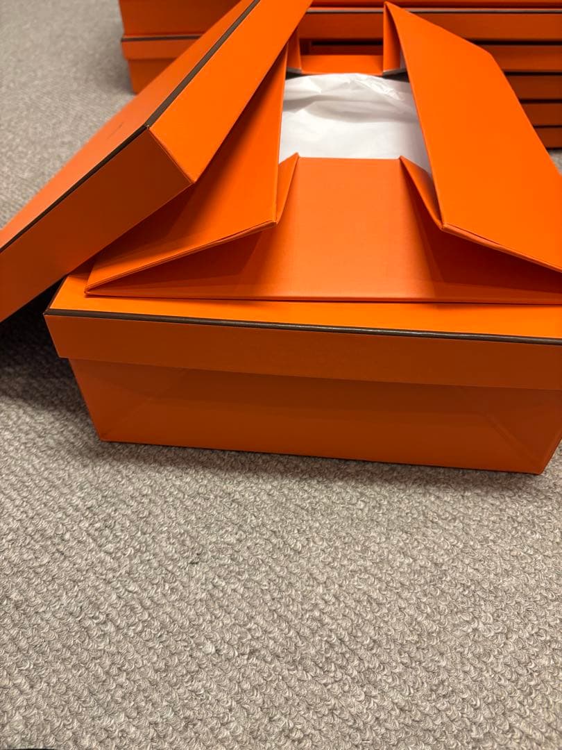 HERMES オレンジボックス 空き箱 26個セット ショッパー7袋&リボン付
