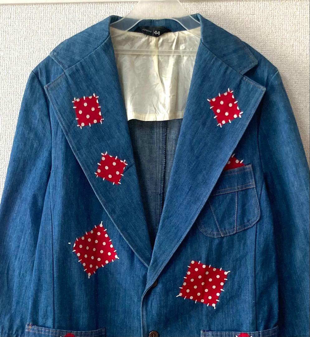 希少‼︎ JC Penney 70s ヴィンテージ デニムジャケット赤パッチ 44