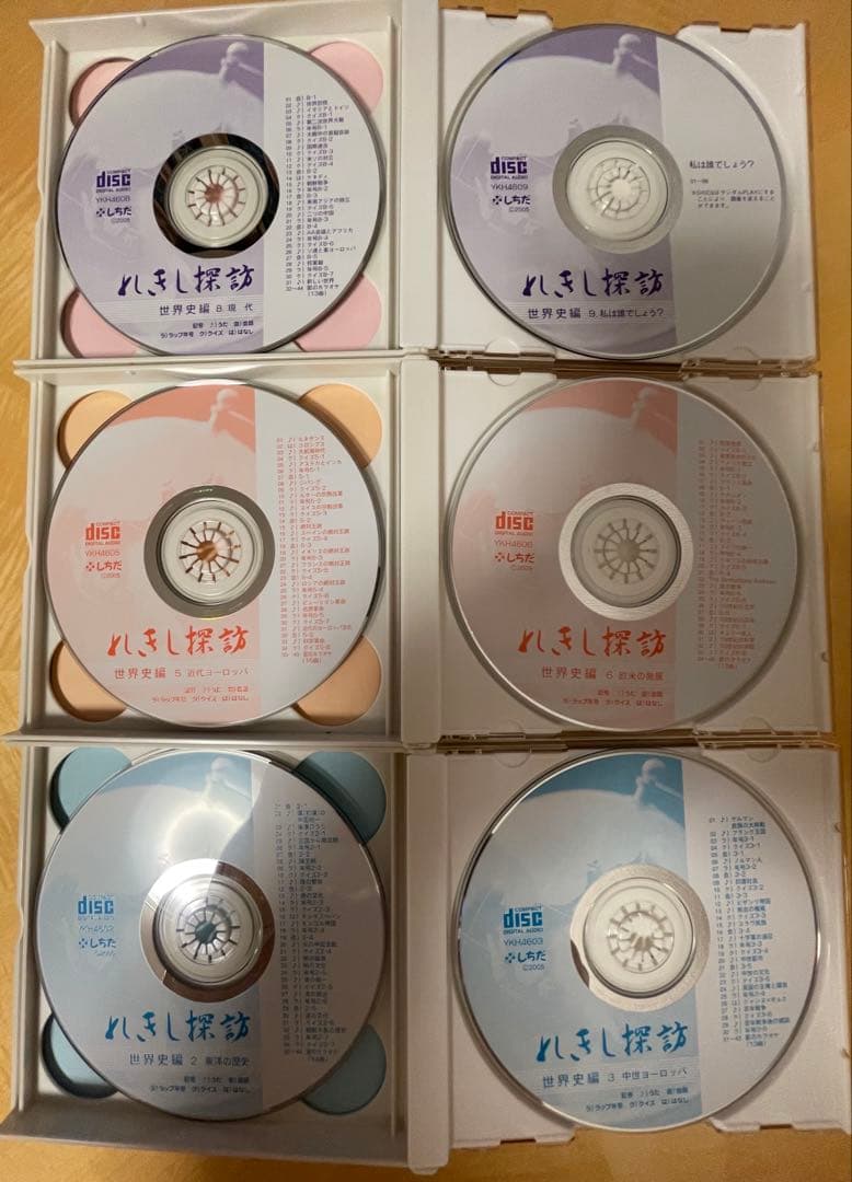 【廃盤・未使用】七田式 れきし探訪 世界史編 CD全9枚セット