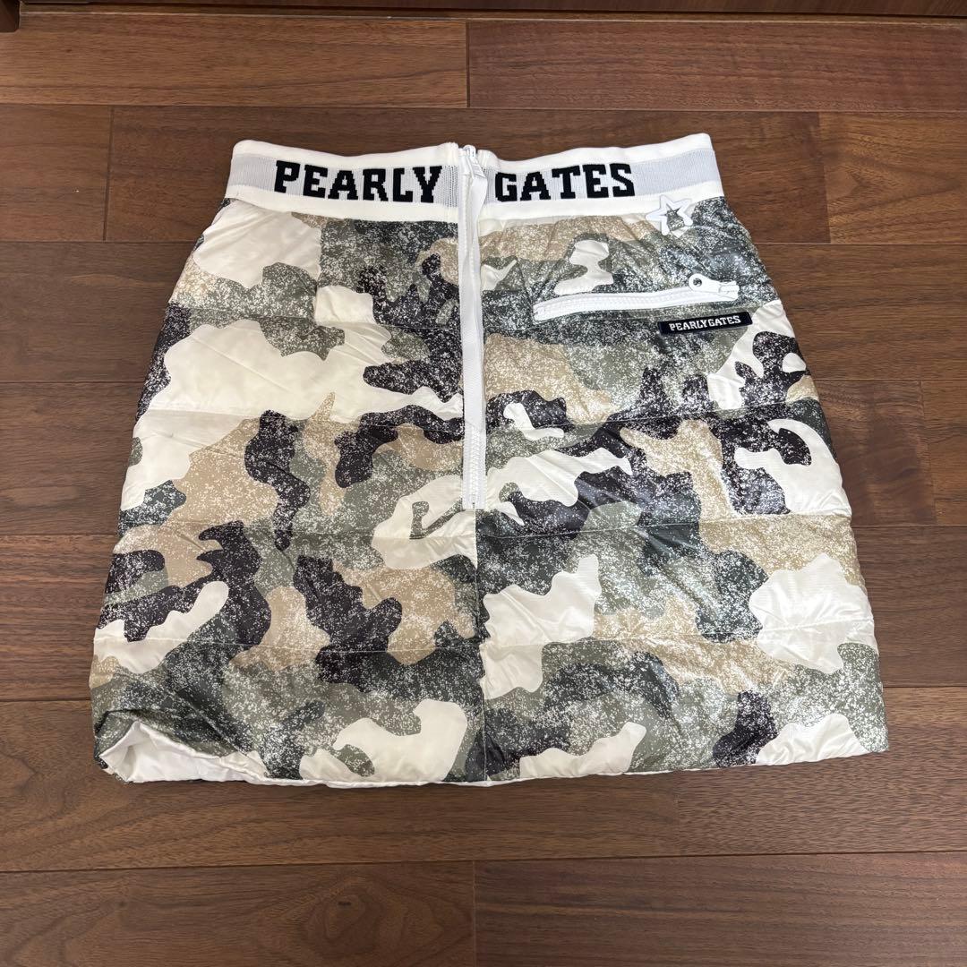 PEARLY GATES リバーシブルダウンスカート　 カモフラ/ホワイト