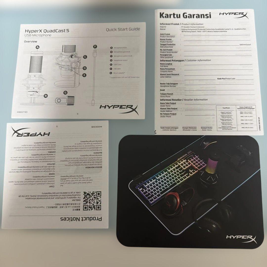 HYPERX QUADCAST S マイク　ハイパーエックスホワイト