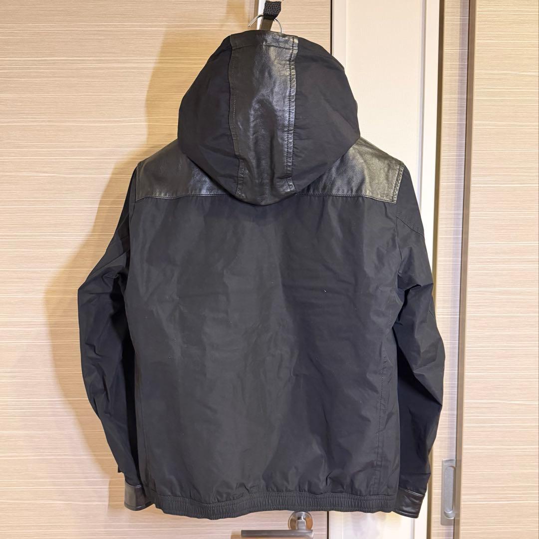 ★極美品★EDIFICEラムレザーフーデッドJKT★ジップアップジャケット46