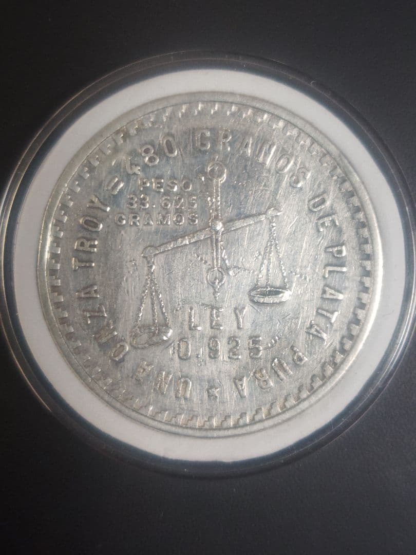 1949年 メキシコ 1 Onza Scales 大型銀貨