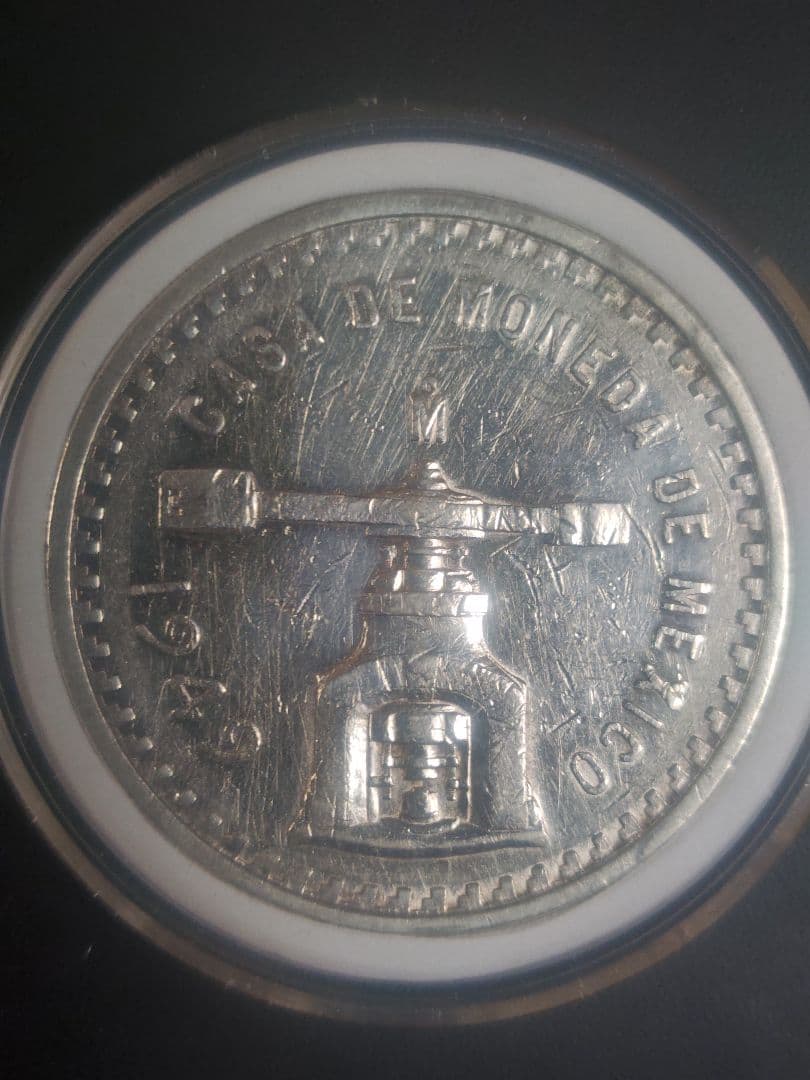1949年 メキシコ 1 Onza Scales 大型銀貨