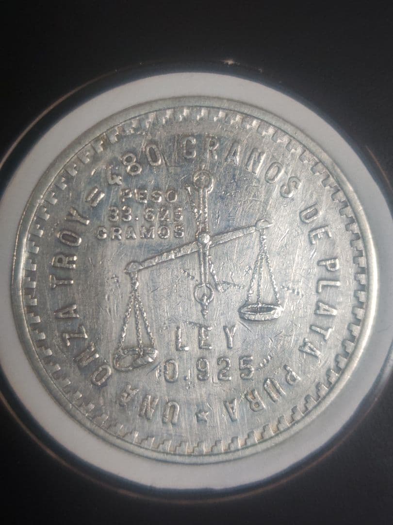 1949年 メキシコ 1 Onza Scales 大型銀貨