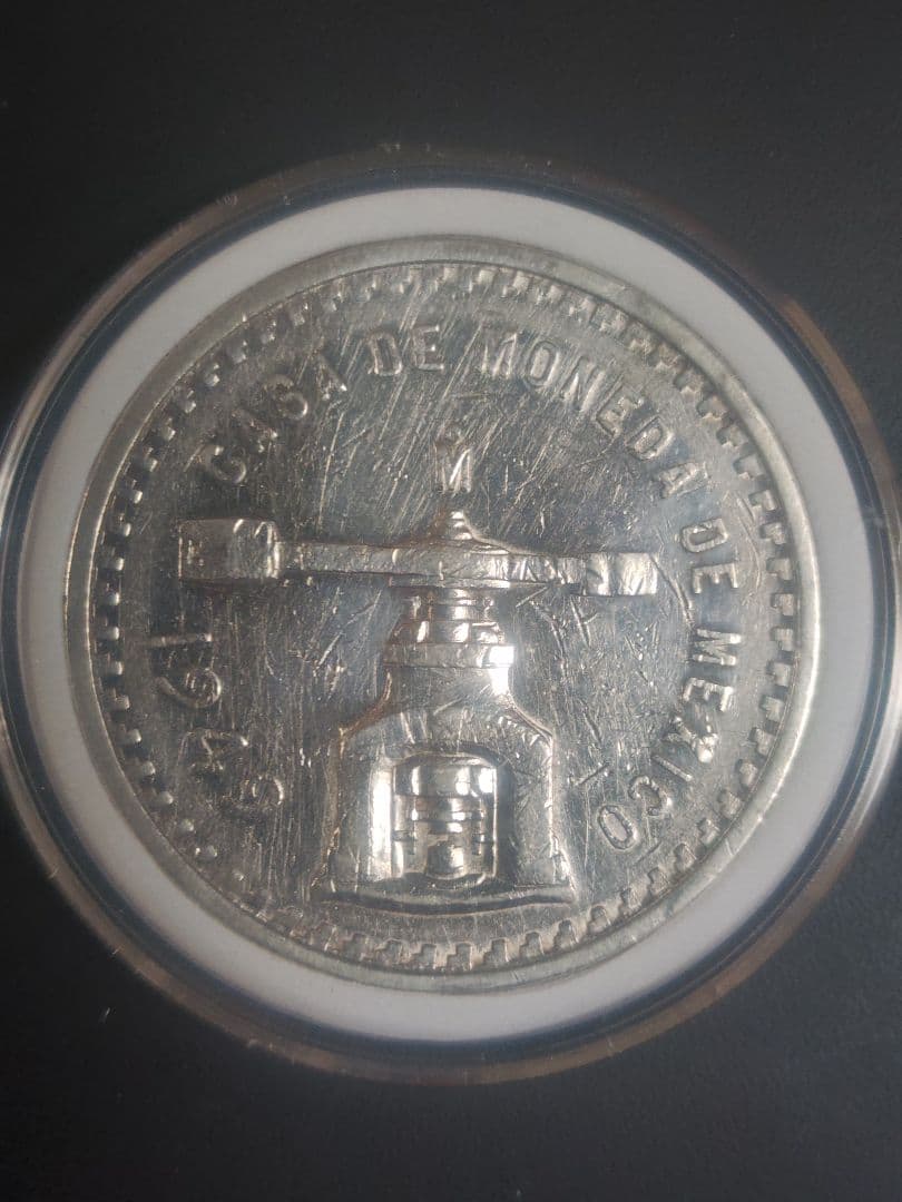 1949年 メキシコ 1 Onza Scales 大型銀貨