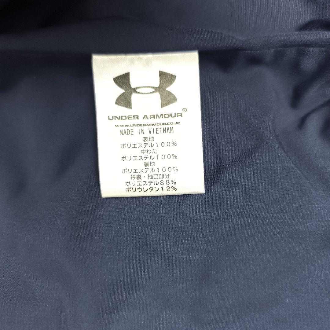 極美品✨ UNDER ARMOUR アンダーアーマー ベンチコート ロゴ刺繍 紺