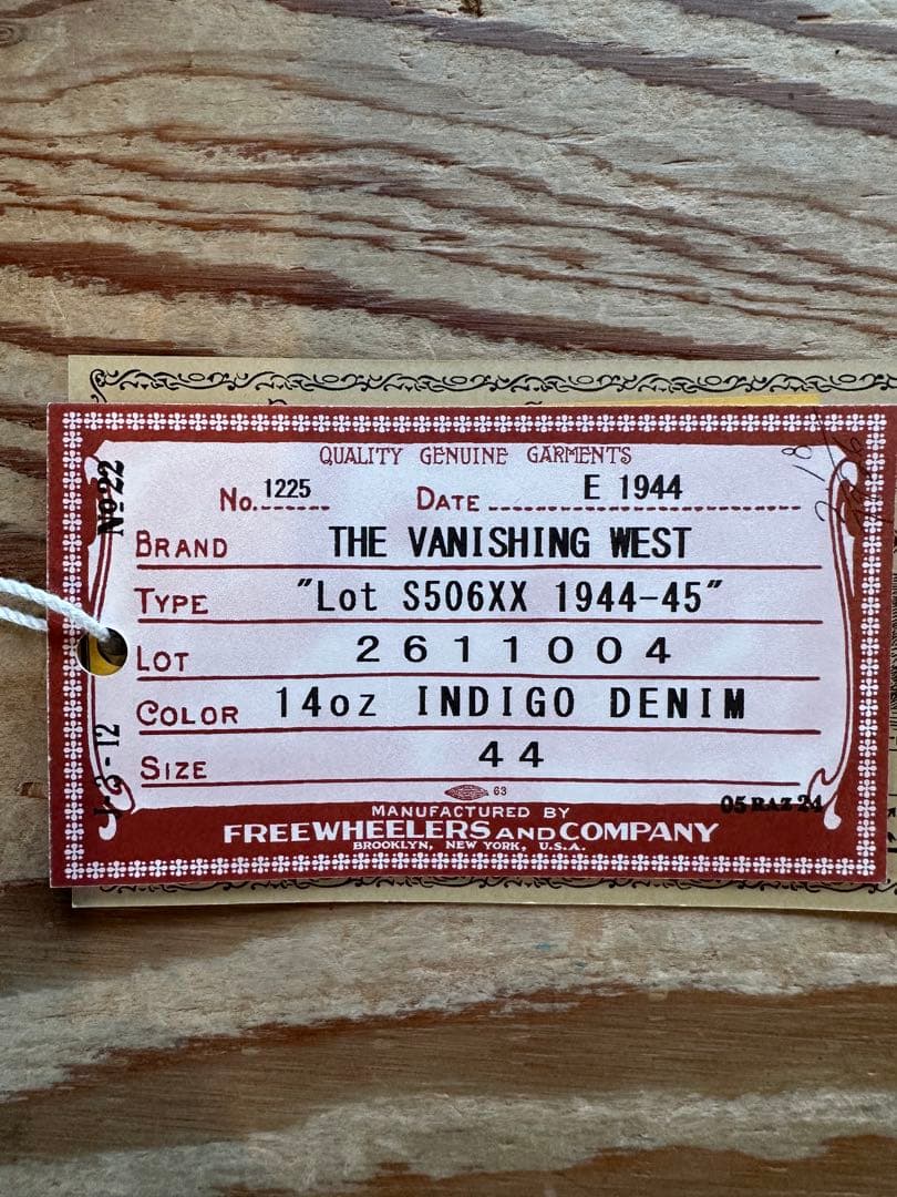 【新品】FREEWHEELERS S506xx 1944-45 サイズ44