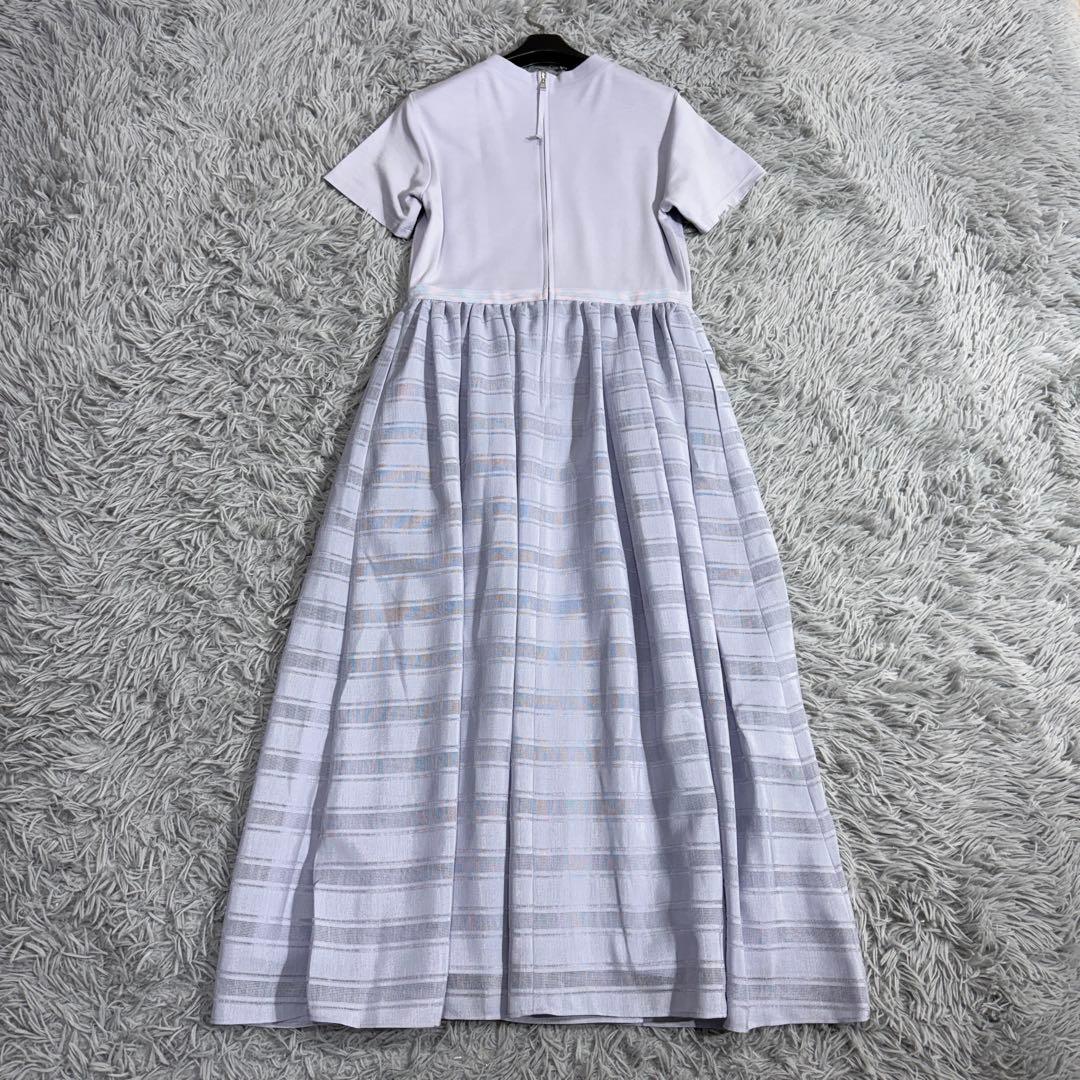極美品✨’22年完売品 フォクシー リラ 半袖ロングドレスワンピース ブルー