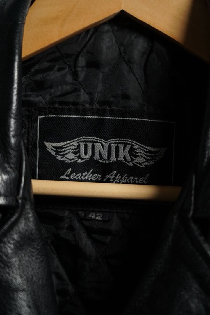 90s UNIK レザーダブルライダース 42