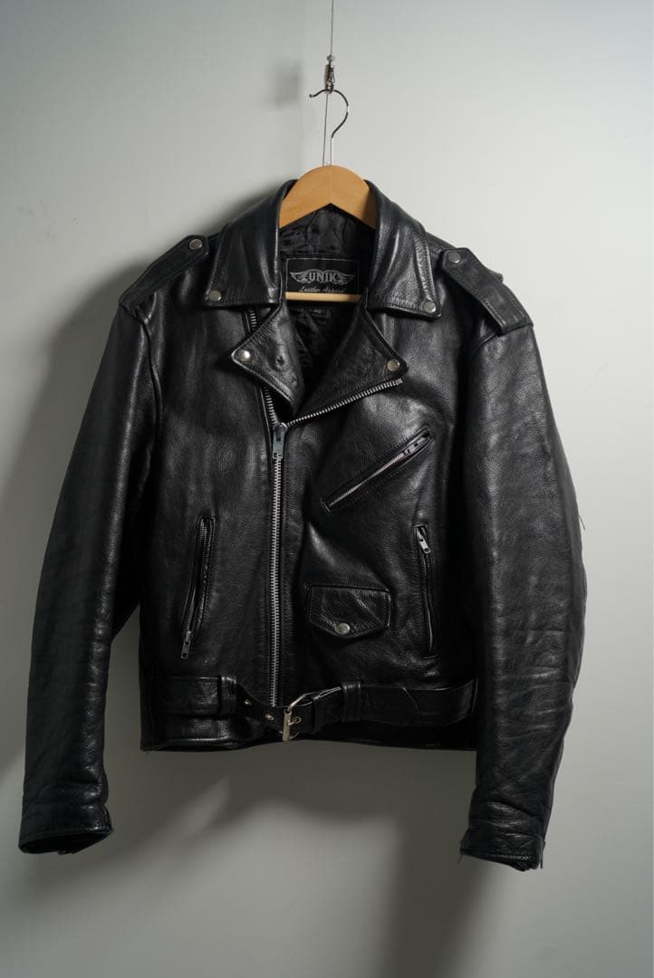 90s UNIK レザーダブルライダース 42
