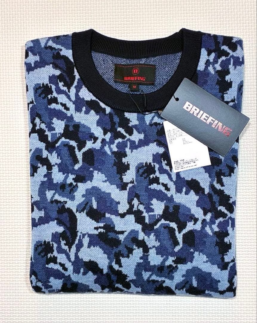 BRIEFING カモジャカード クルーネック（NAVY／M）