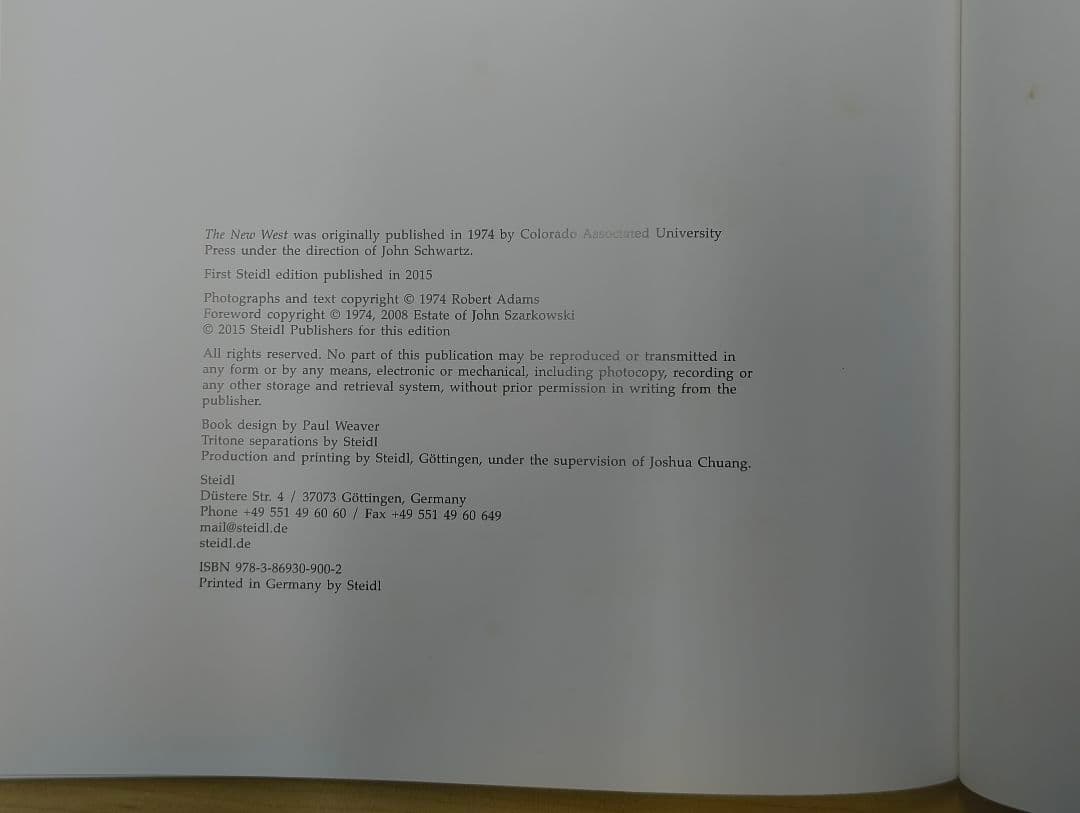 アート・デザイン・音楽 the new west robert adams steidl