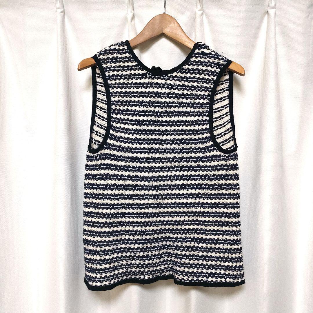 【美品】トゥモローランド クロッシュトリコット フロンタブルトップス