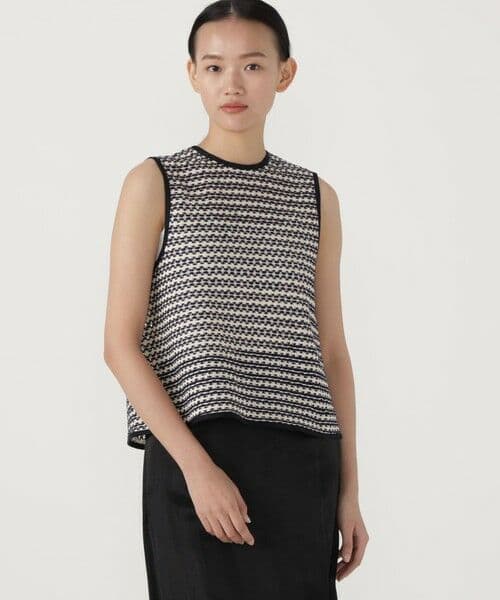 【美品】トゥモローランド クロッシュトリコット フロンタブルトップス