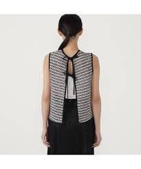 【美品】トゥモローランド クロッシュトリコット フロンタブルトップス