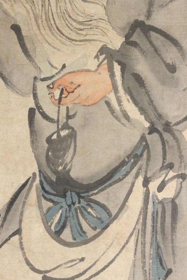 No5569 掛軸　在銘　祥玉　漁夫図　紙本淡彩　唐物　中国画　古画　送料無料