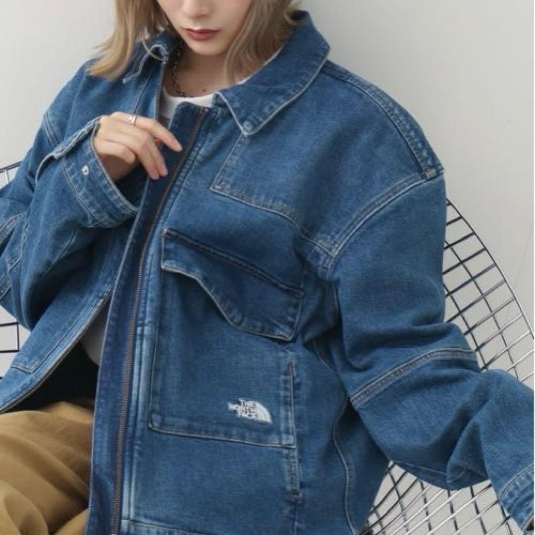 新品未使用　韓国正規品　ノースフェイス　デニム　トラッカー　ジャケット　Mサイズ