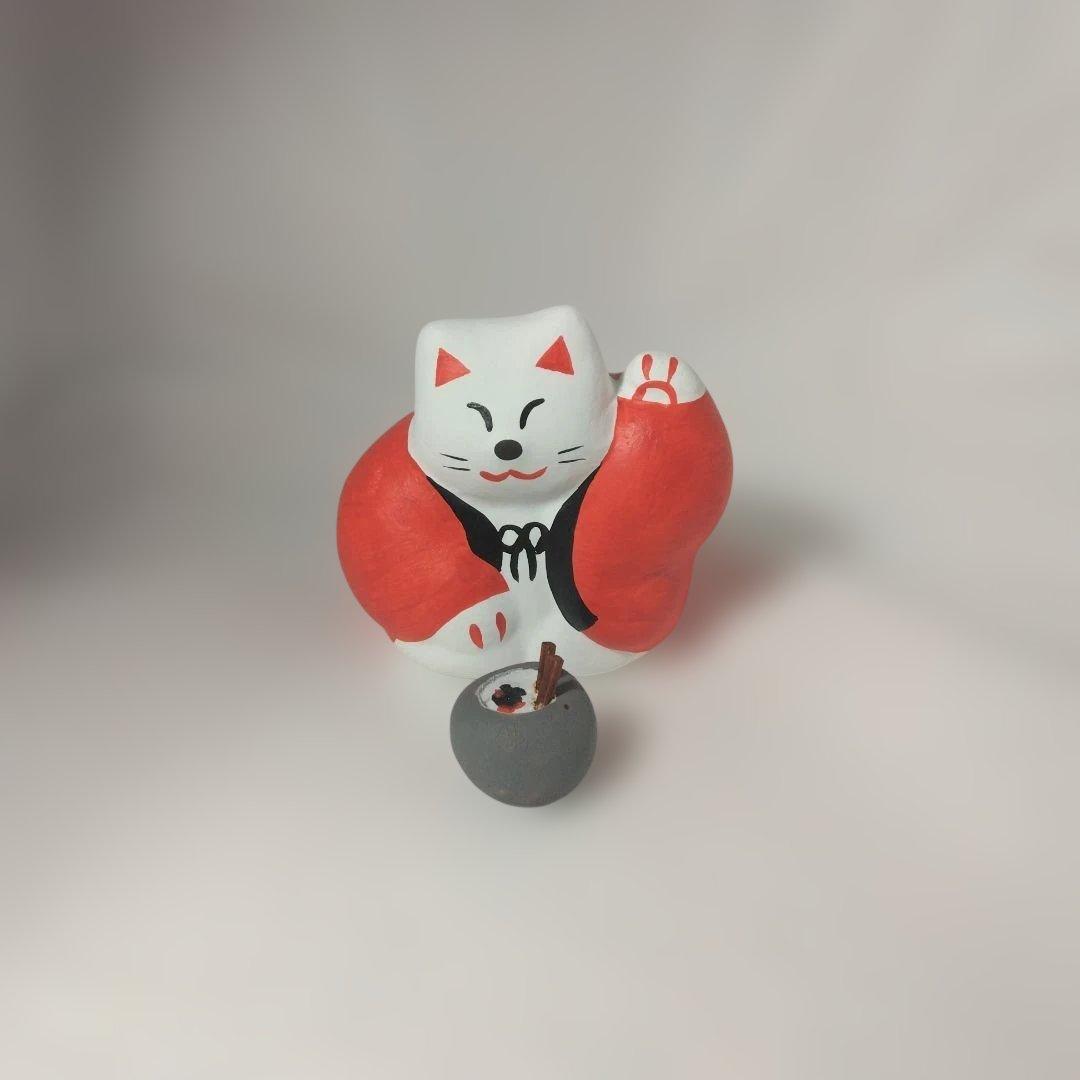工房　輪葉葉　招き猫　湯布院　はんてんねこ　屏風セット　A012