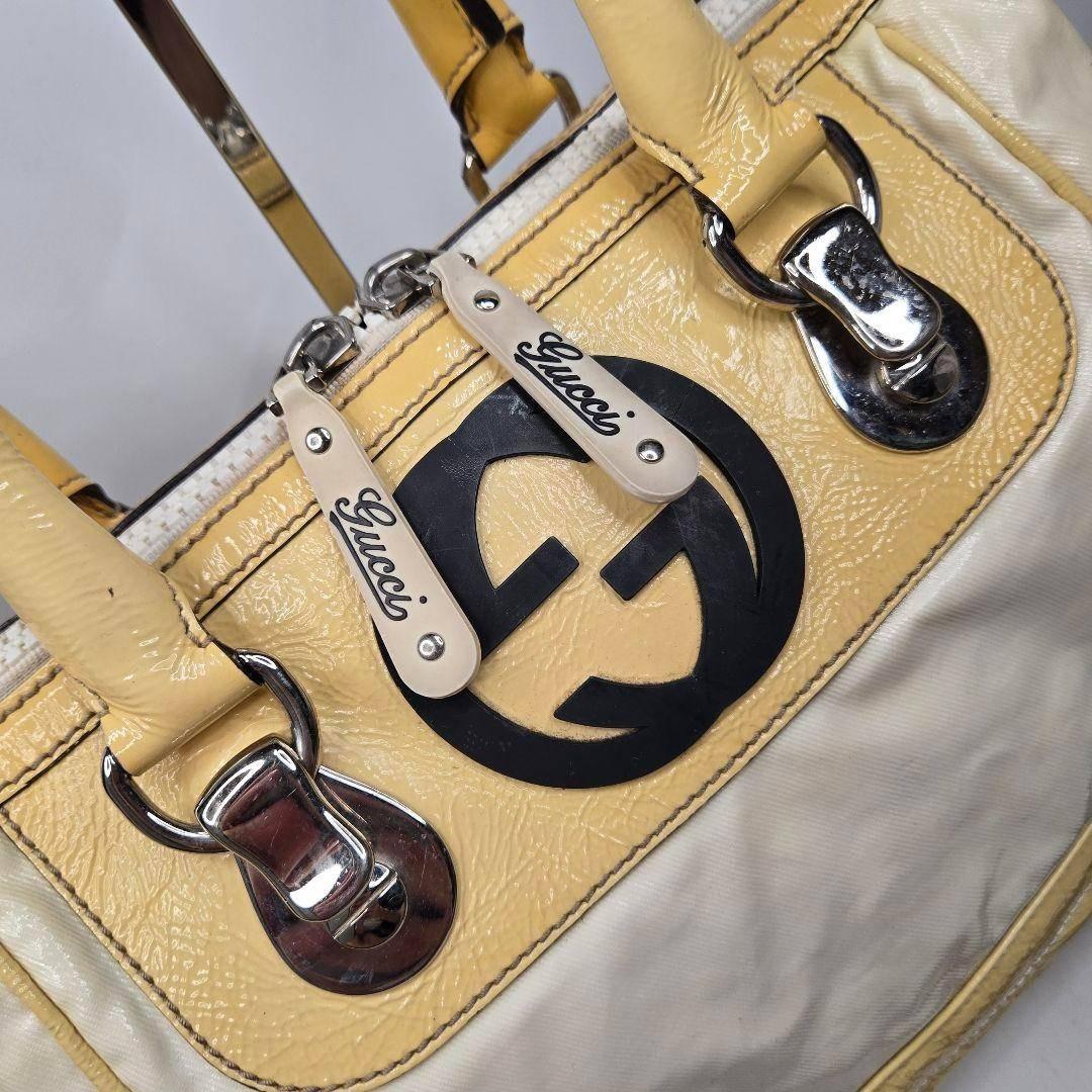 美品 GUCCI 2way レザーショルダーバッグ ハンド インターロッキング