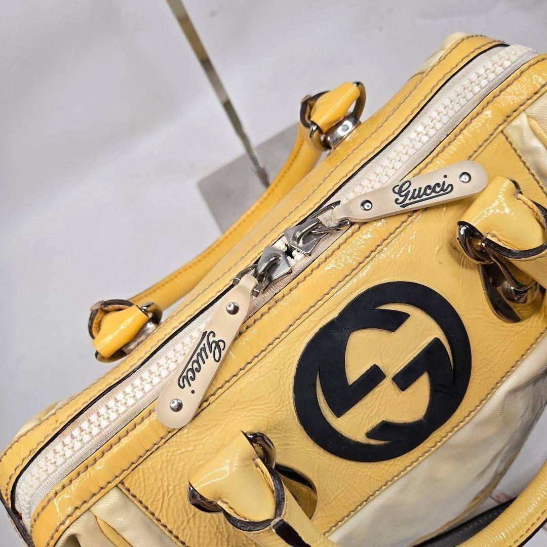 美品 GUCCI 2way レザーショルダーバッグ ハンド インターロッキング