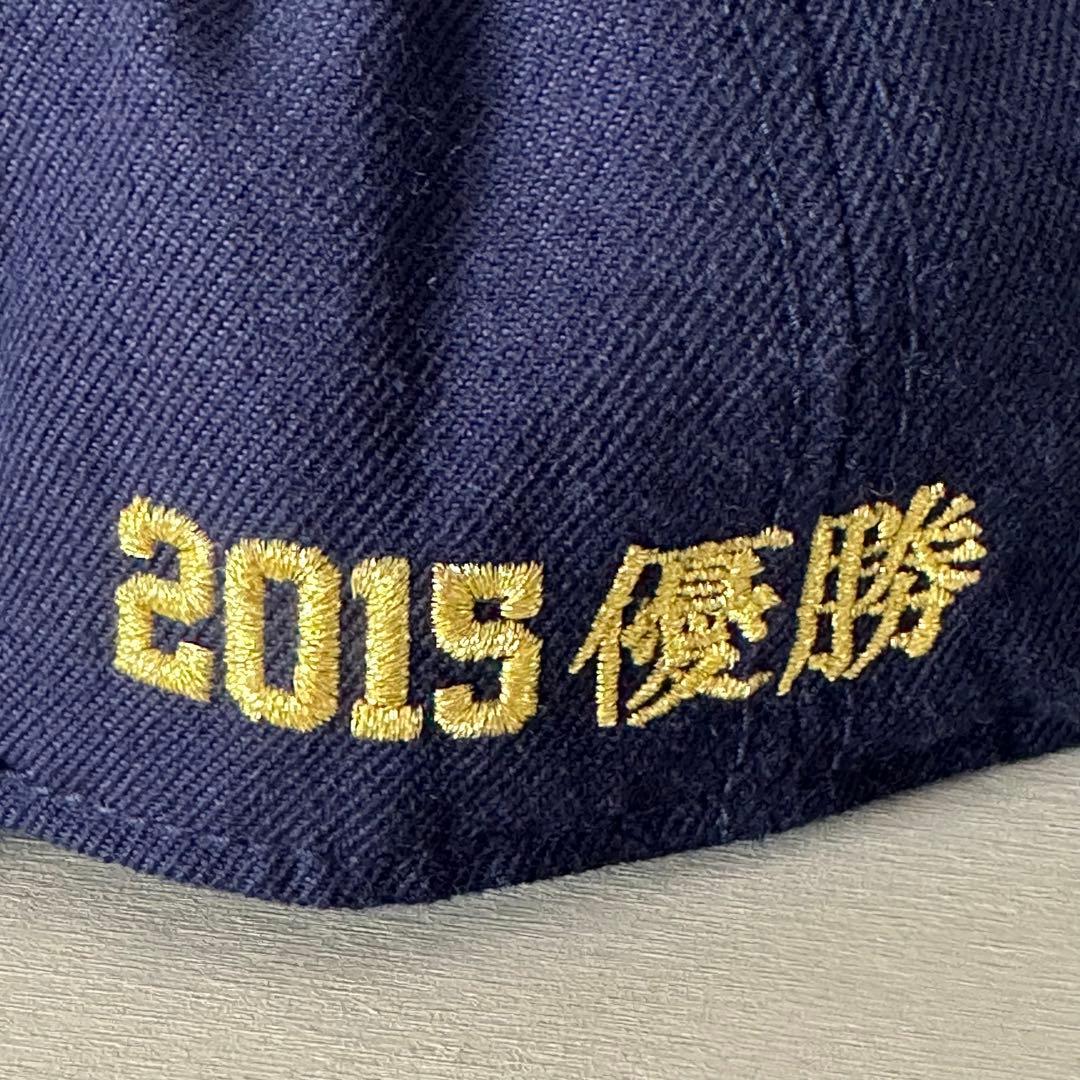 東京ヤクルトスワローズ　2015年優勝「燕」漢字金刺繍キャップ　ネイビー　レア物