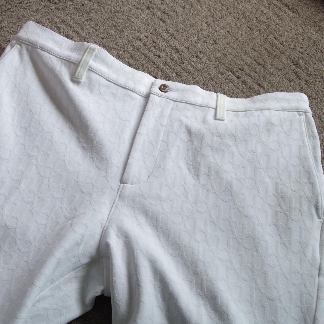 新品タグ付 Felisi GOLF ハーフパンツ モノグラム ホワイト　XL