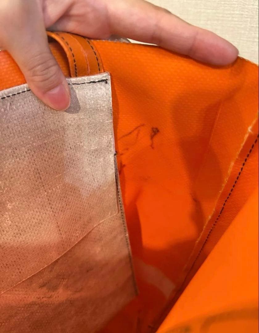 FREITAG リュックトート　オレンジ×ホワイト