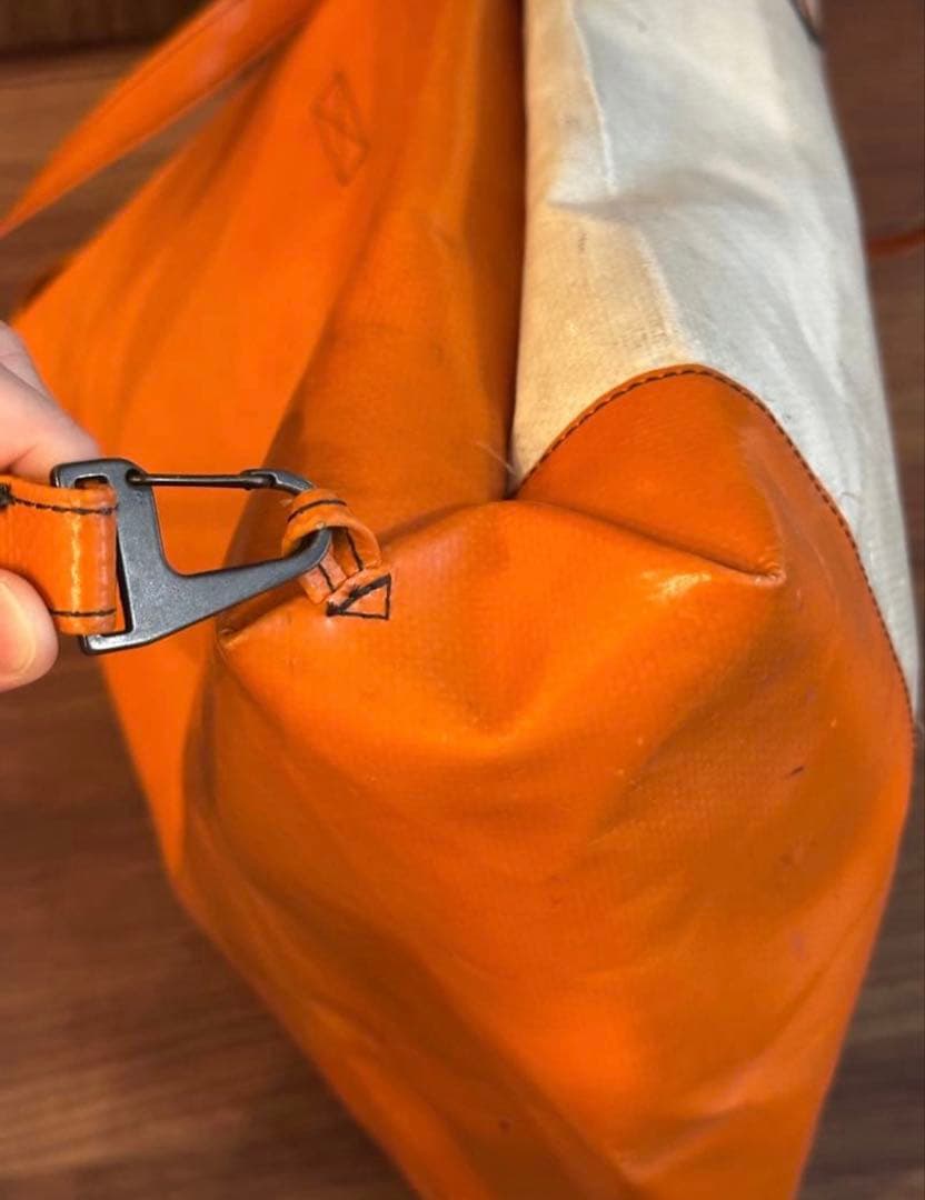 FREITAG リュックトート　オレンジ×ホワイト